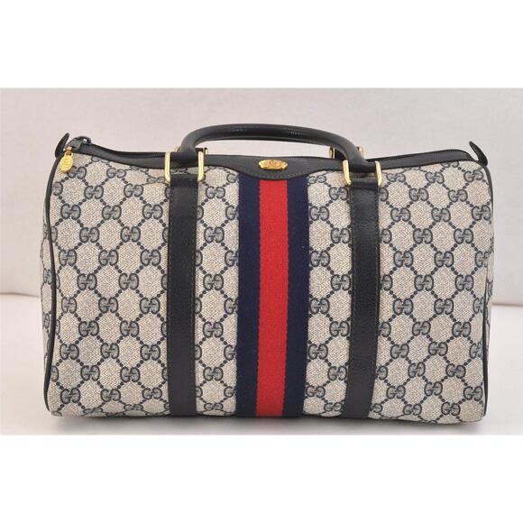 Auth Gucci Sherry Line Hand Boston Bag #144219G45B - Picture 2 of 15